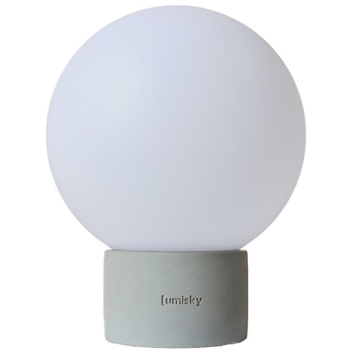 Lampa stołowa LUMISKY Touch-Sensitive Wireless, betonowo-szara, LED