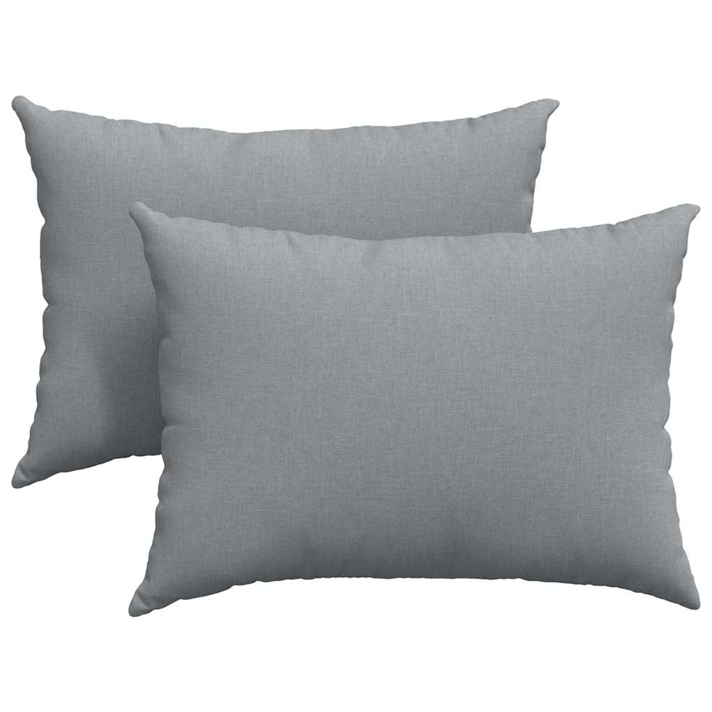 Poduszki na sofę 2 pcs Jasnoszary 70 x 50 cm tkanina