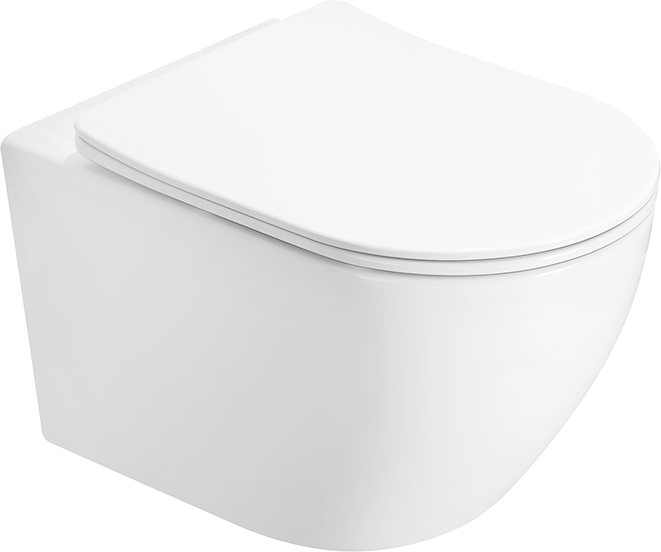 Mexen Lena miska wc Rimless Tornado z deską wolnoopadającą slim, duroplast, biała połysk - 3022L4000T