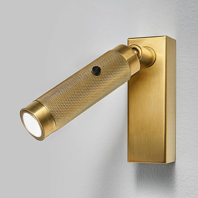 Kinkiet LED, regulowana lampka nocna 350°, kinkiet ścienny z portem USB, obrotowa lampa z aluminium, światło nocne - złoty 4000K
