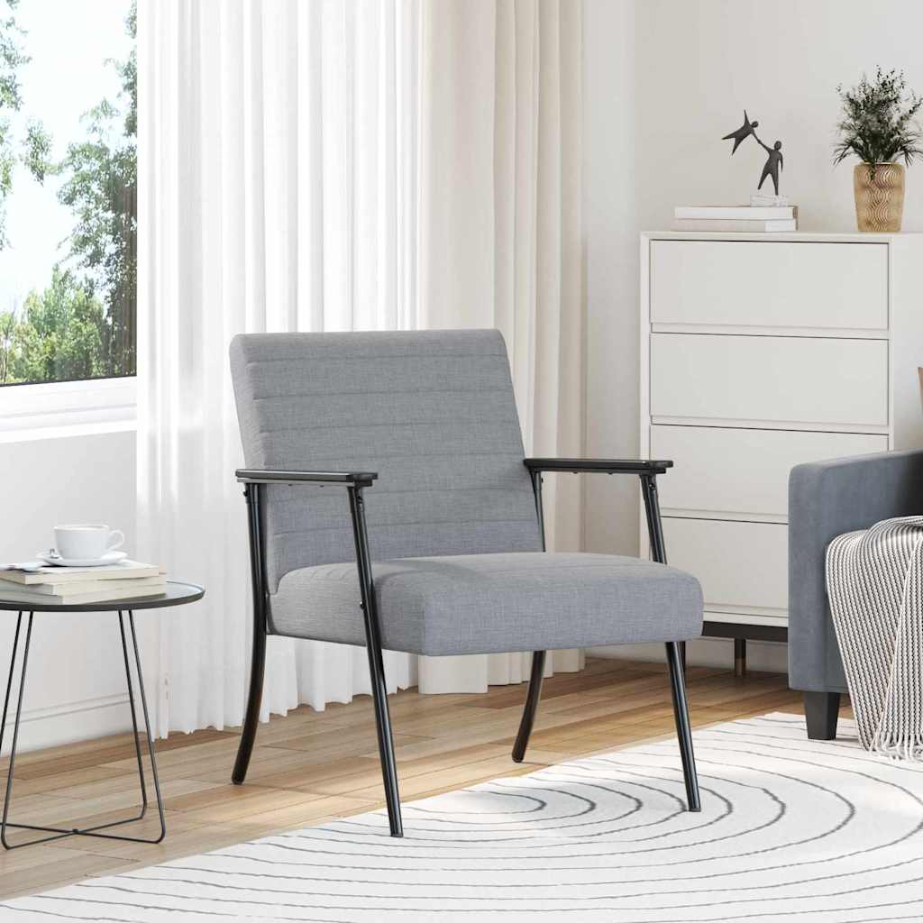 fotel Jasnoszary 59 x 75 x 78 cm tkanina vidaXL