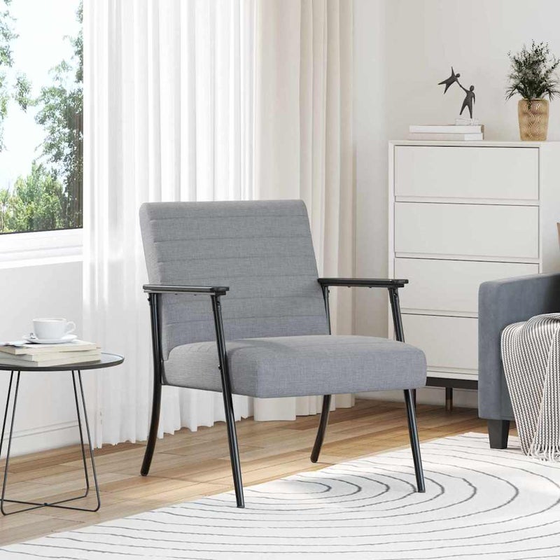 fotel Jasnoszary 59 x 75 x 78 cm tkanina vidaXL