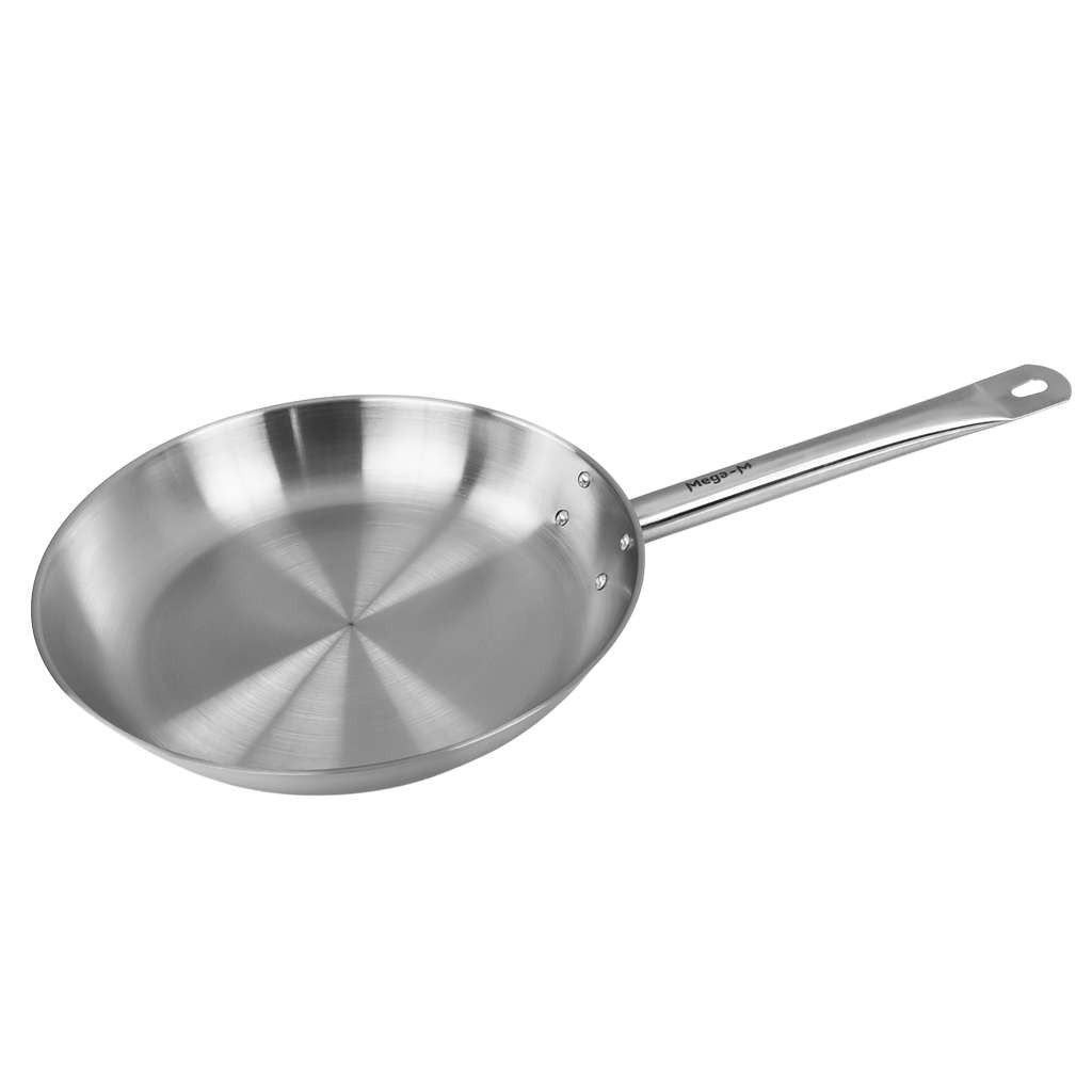 Patelnia stal nierdzewna Mega-M 28 cm Indukcja Gaz gastronomiczna