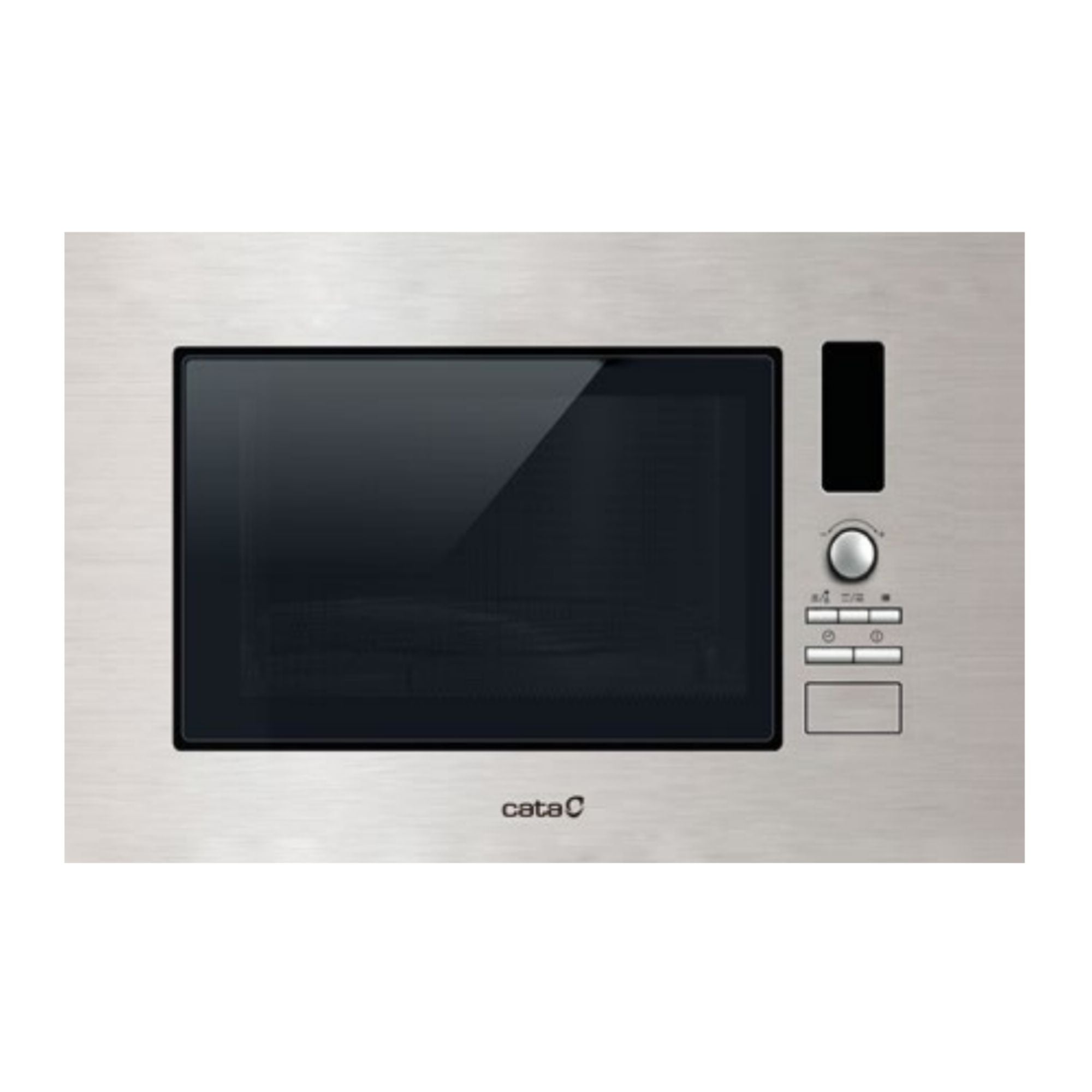 Cata Kuchenka mikrofalowa do zabudowy MC 20 DX A Cyfrowa 800 W 20 litrów Wyświetlacz LCD Wielofunkcyjna Grill Timer 6 Programów Stal nierdzewna