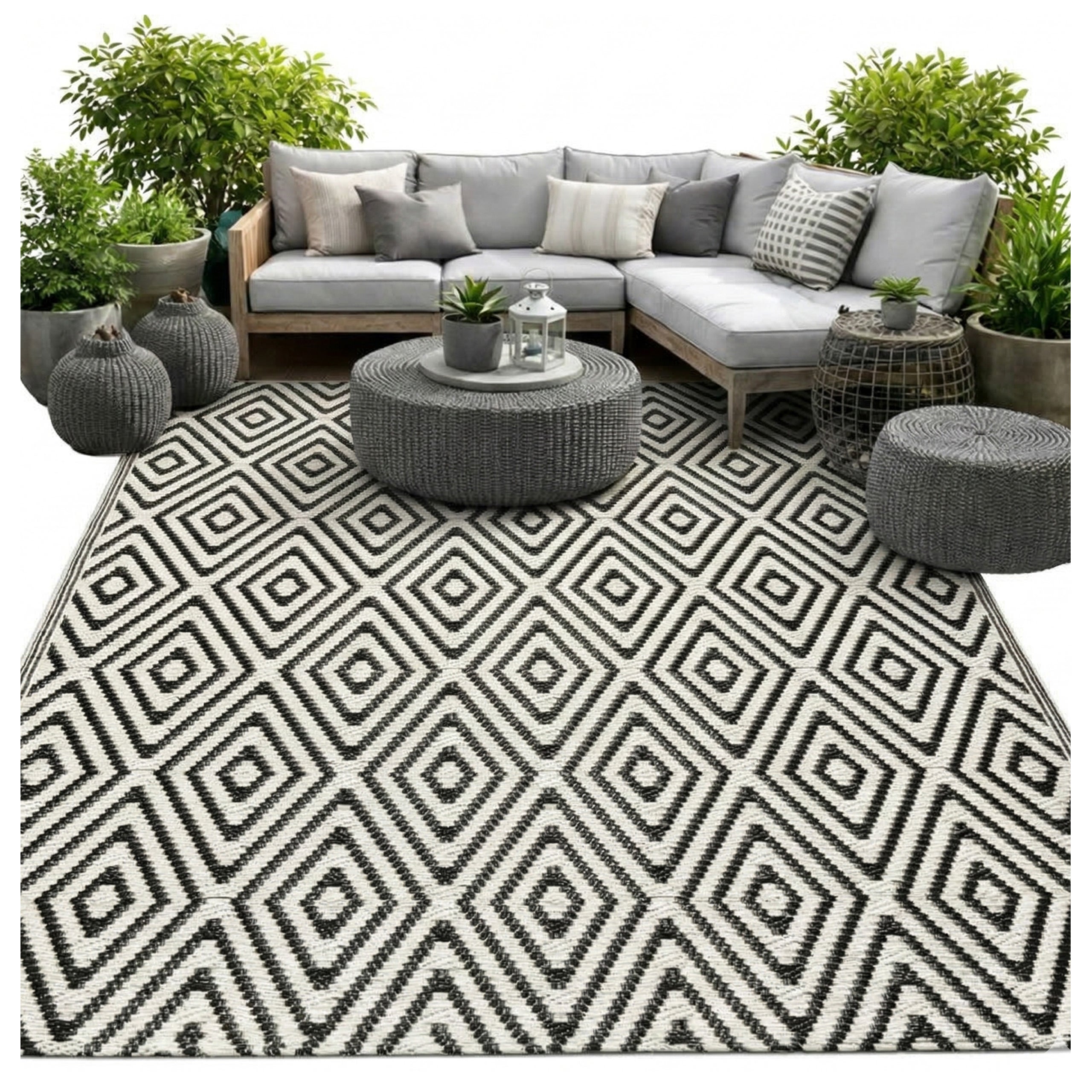 Dywan zewnętrzny na taras balkon do ogrodu 120x170 cm - Harmony wodoodporny UV