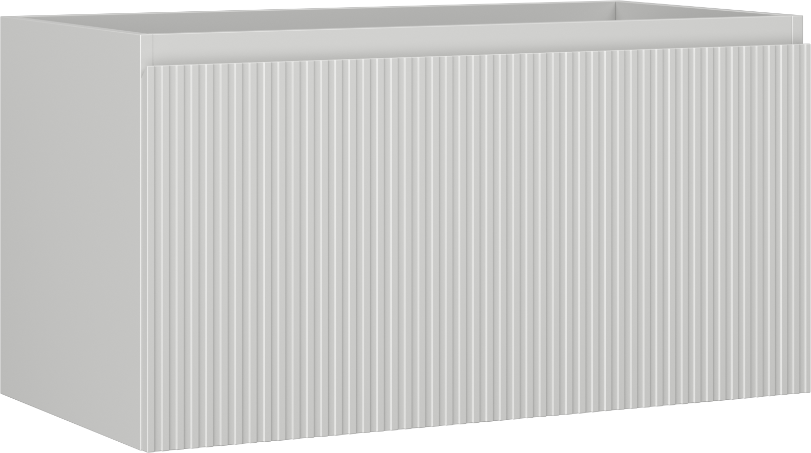 Mexen Rivel szafka łazienkowa podumywalkowa 90 cm, 1 szuflada, ryflowana , szara mat - 91A20-09047-1-BF62