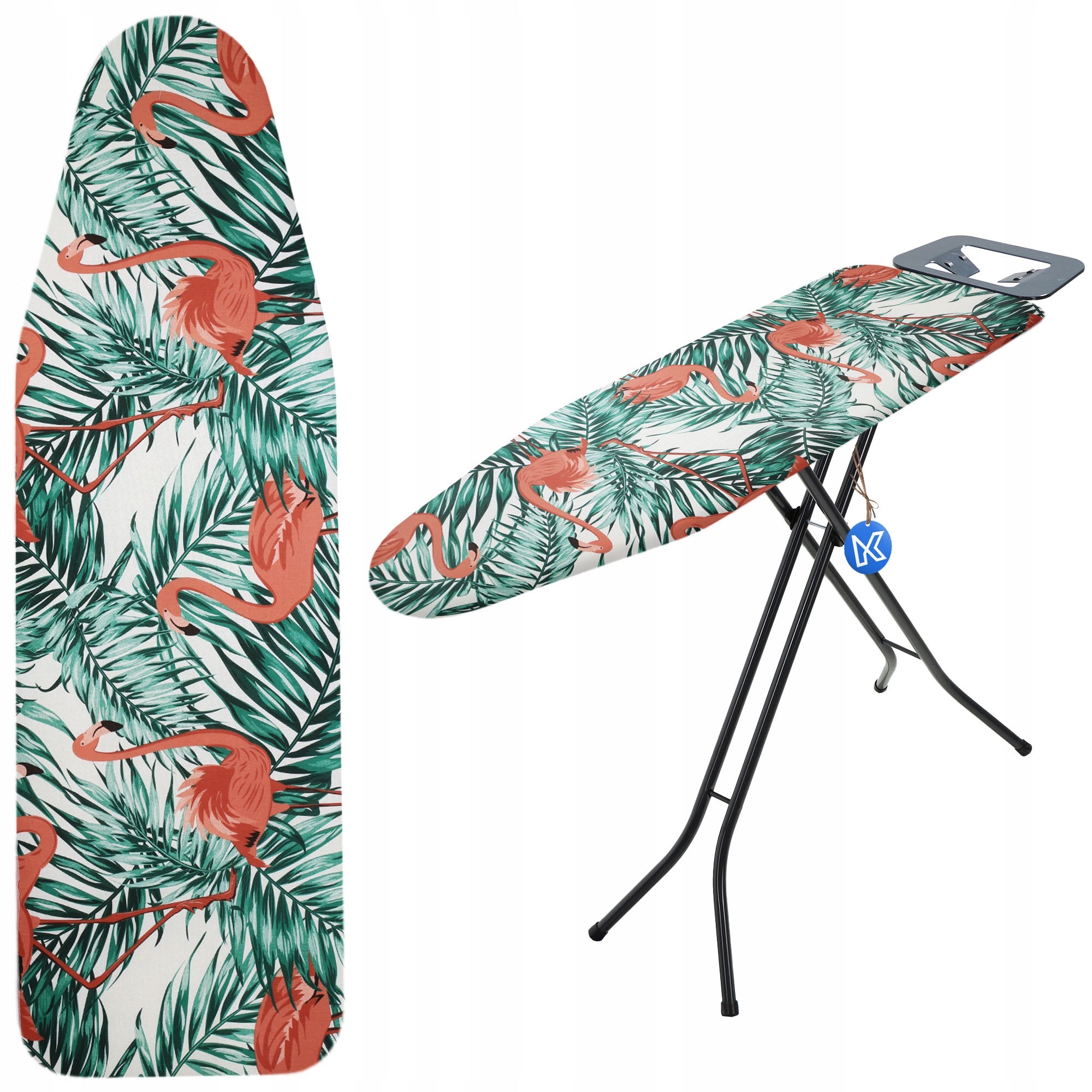 POKROWIEC NA DESKĘ 148x52cm DO PRASOWANIA PODKŁAD NACIĄGANY FLAMINGI