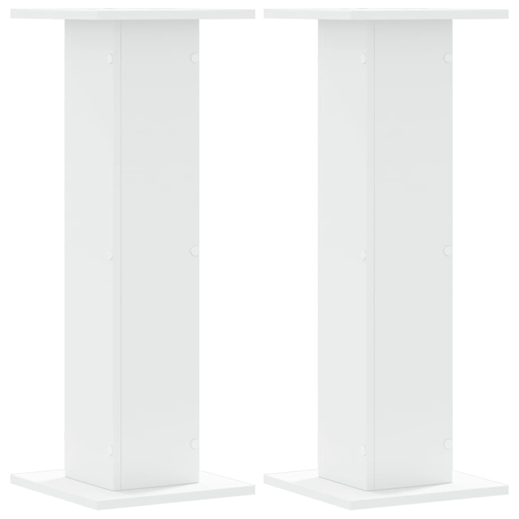 2x Stojak na Rośliny 80 cm Biały 30x30x80 cm do Salonu