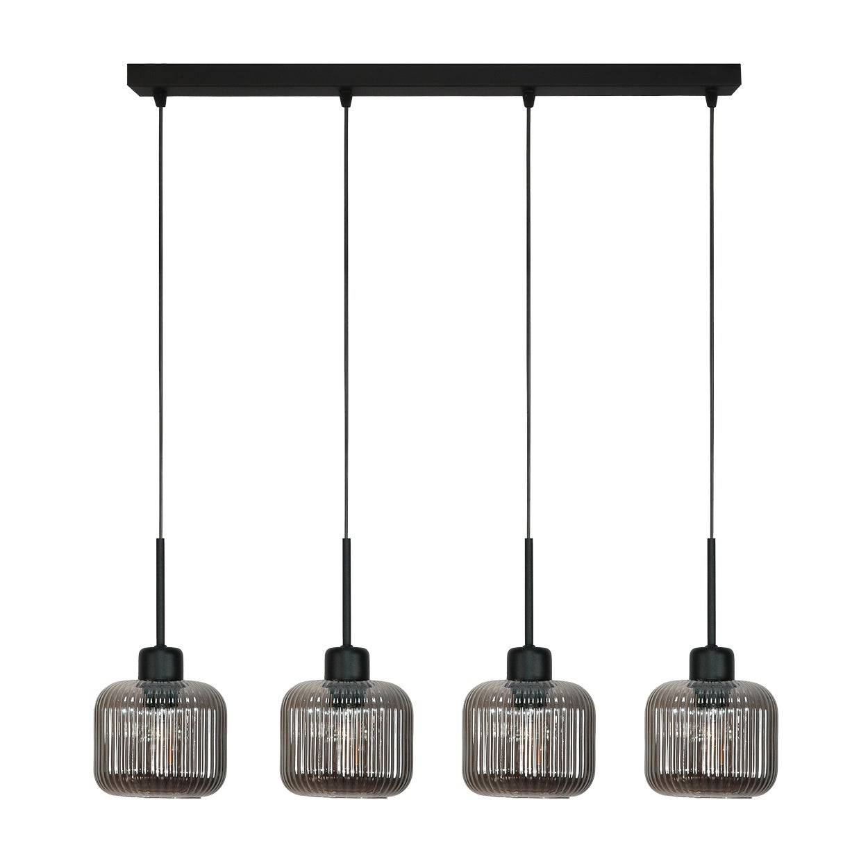 Lampa wisząca sufitowa 4 punktowa BEKA GREY E27 czarna nowoczesna IP20 Edylit