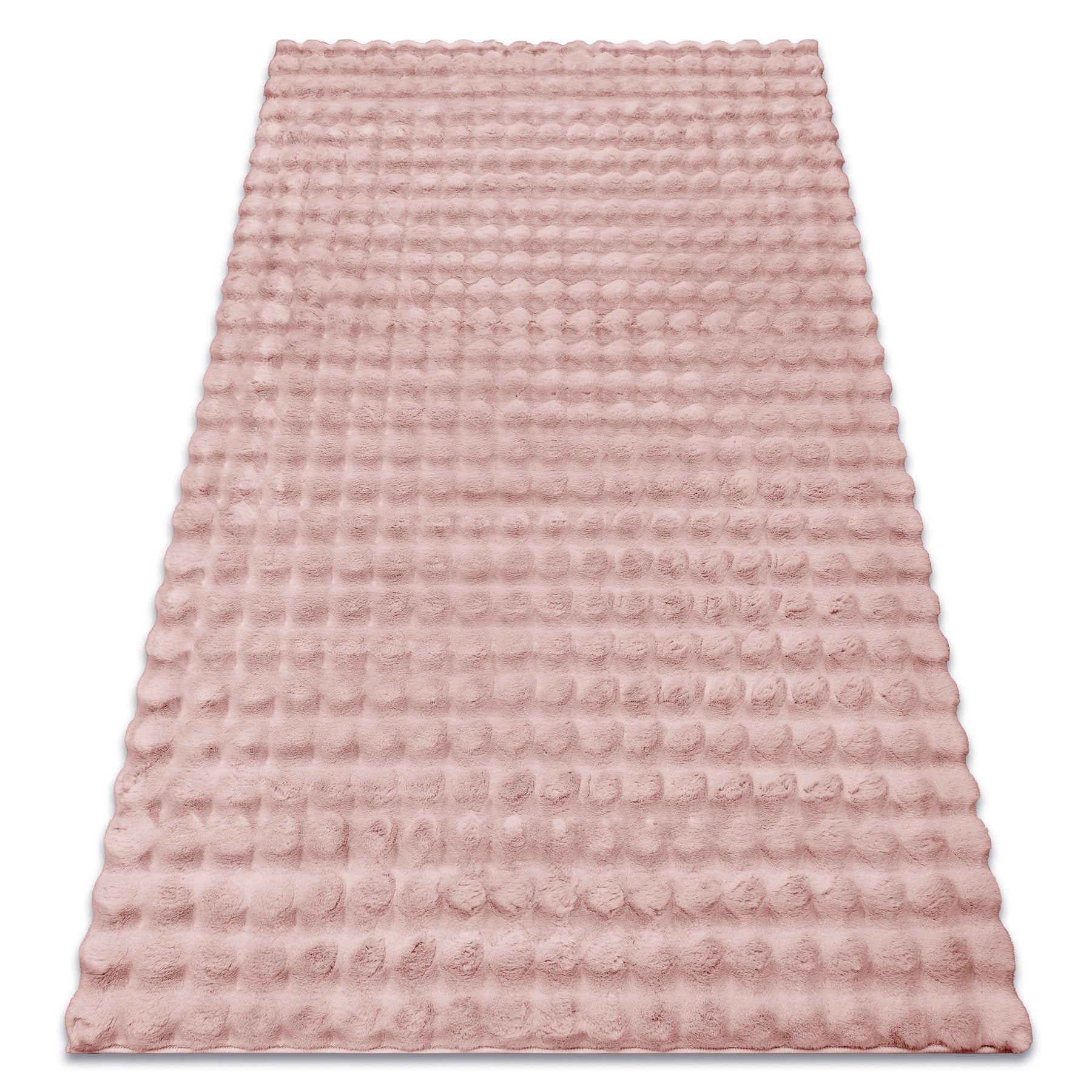 Dywan BUBBLE pudrowy róż 45 IMITACJA FUTRA KRÓLIKA strukturalny 3D 60x100 cm