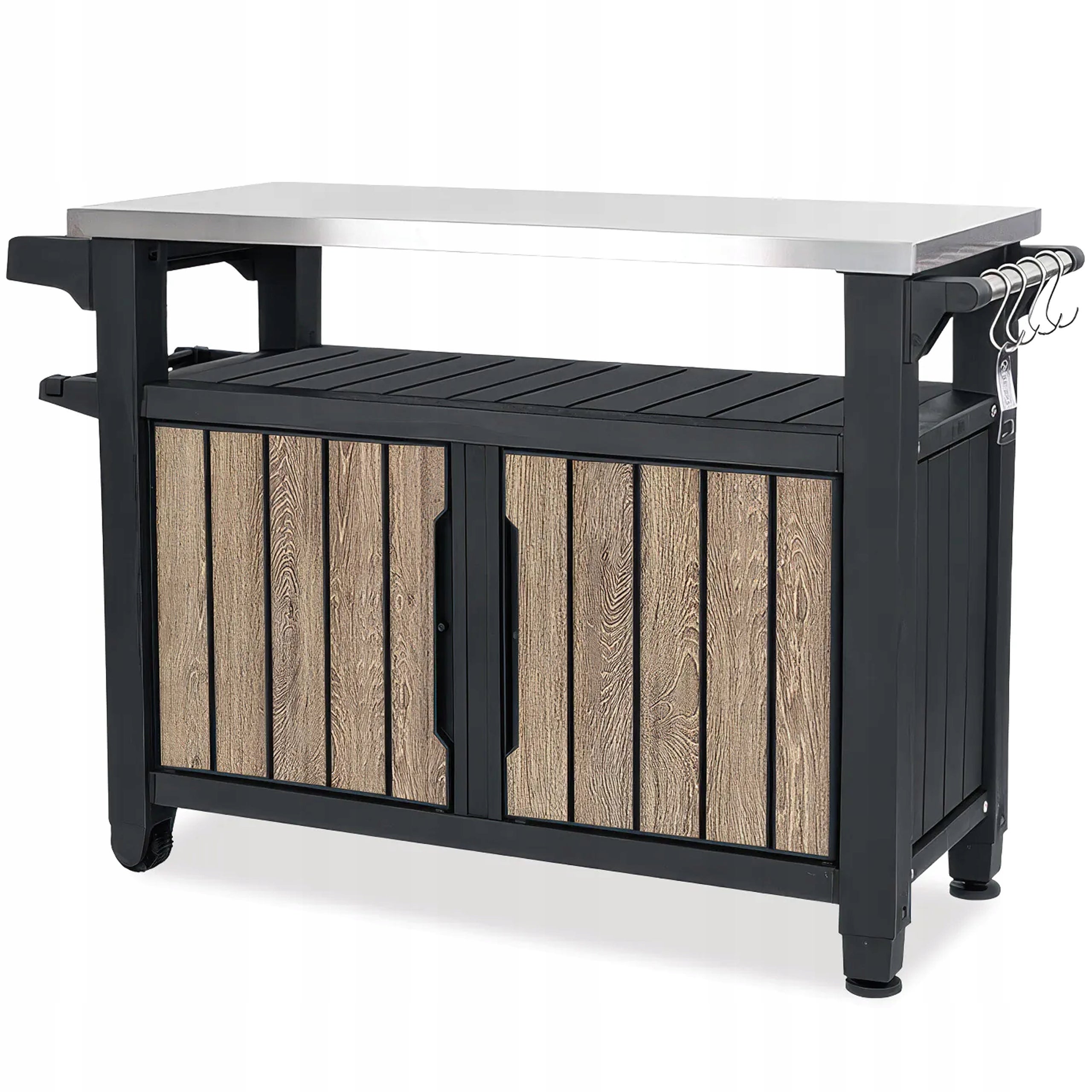 Barek Ogrodowy Do Ogrodu Stalowy Blat Deco Unity Xl Keter Mobilny 207L 1 szt