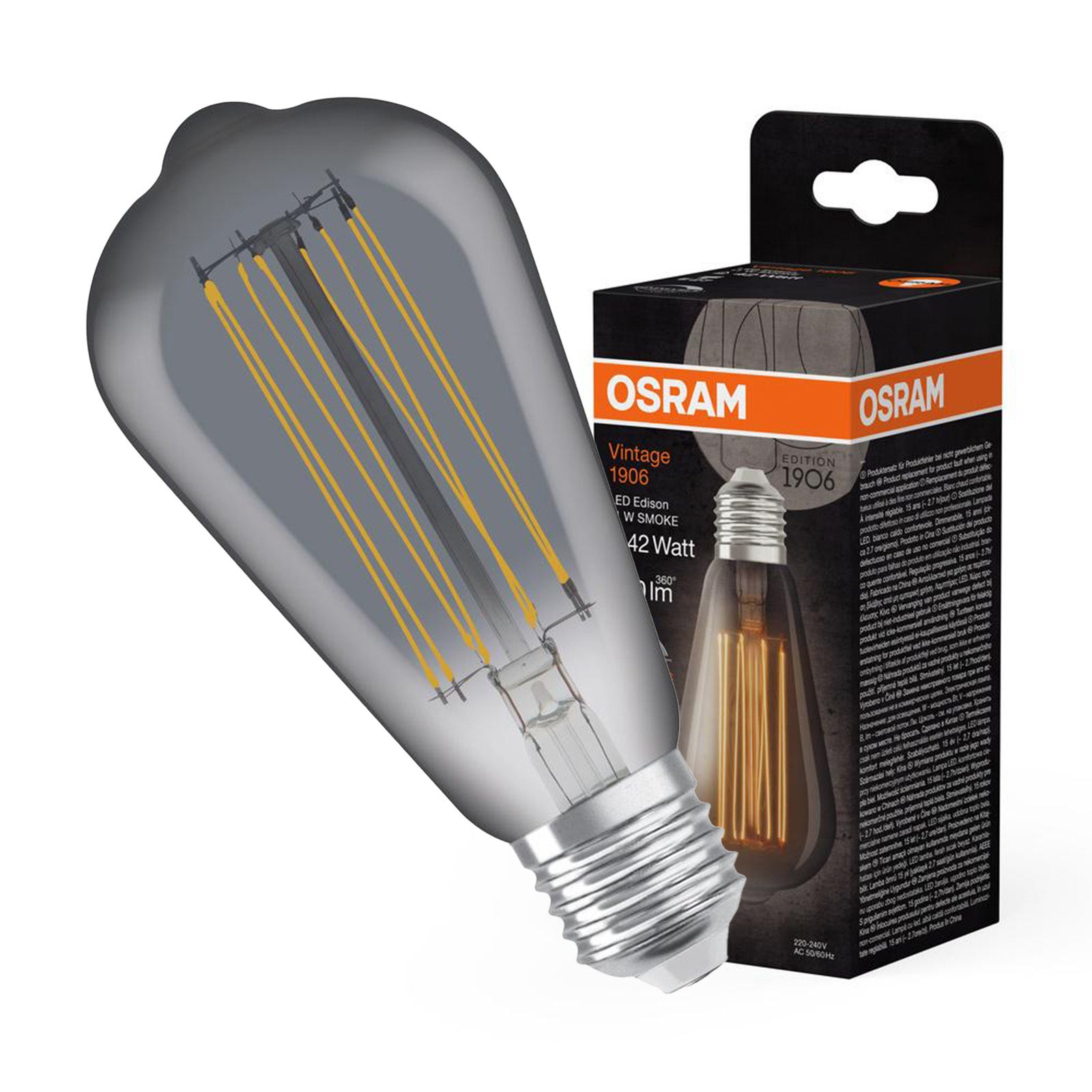 Żarówka LED Osram Dekoracyjna ST64 Edison E27 11W 500lm 1800K Ciepła 320st Dymiona Filament Ściemnialna