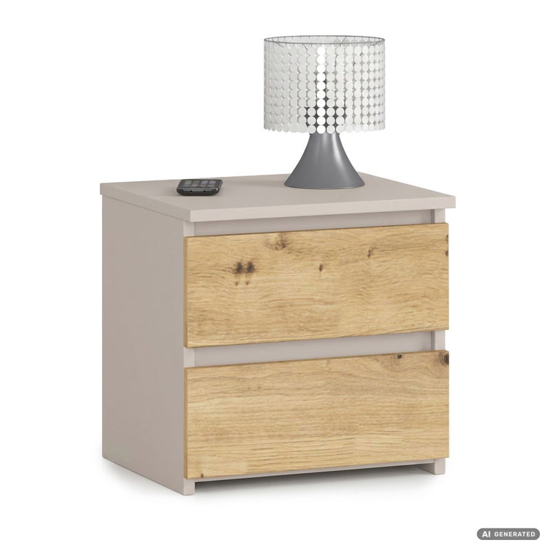 Szafka nocna CL2 Kaszmir 40 cm 2 szuflady kolor Dąb Artisan mat 40x35x40 cm