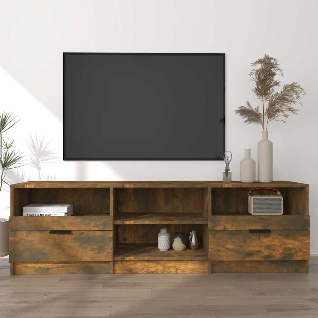 Szafka pod telewizor, przydymiony dąb, 150x33,5x45 cm vidaXL