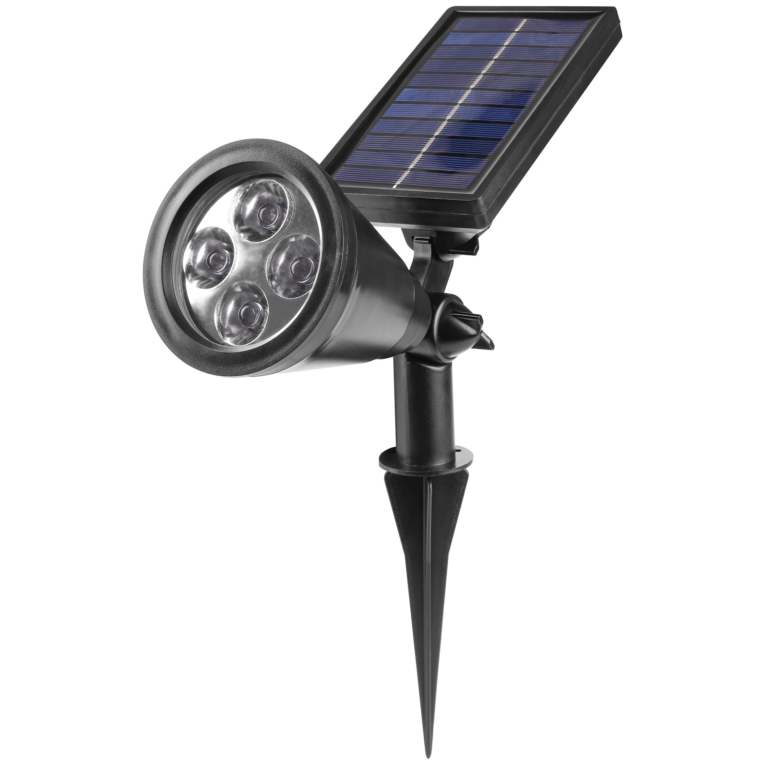 Lampa LED solarna wbijana ogrodowa IP44 6500K zimna biel czujnik 2 tryby MasterLED