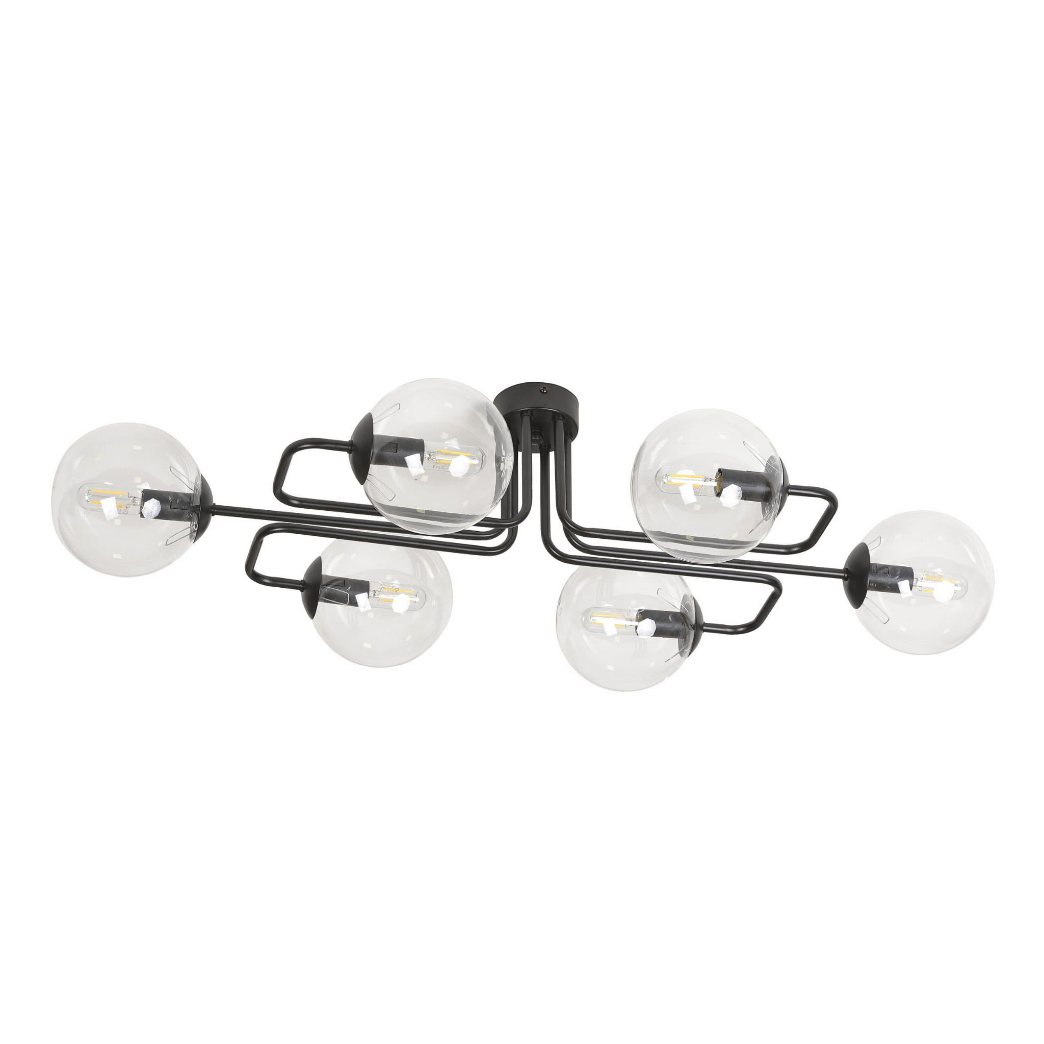 Żyrandol Emibig 6xE14 40W BRENDI 6A BL/TRANSPARENT 831/6A