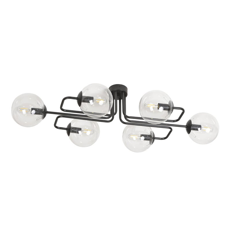 Żyrandol Emibig 6xE14 40W BRENDI 6A BL/TRANSPARENT 831/6A