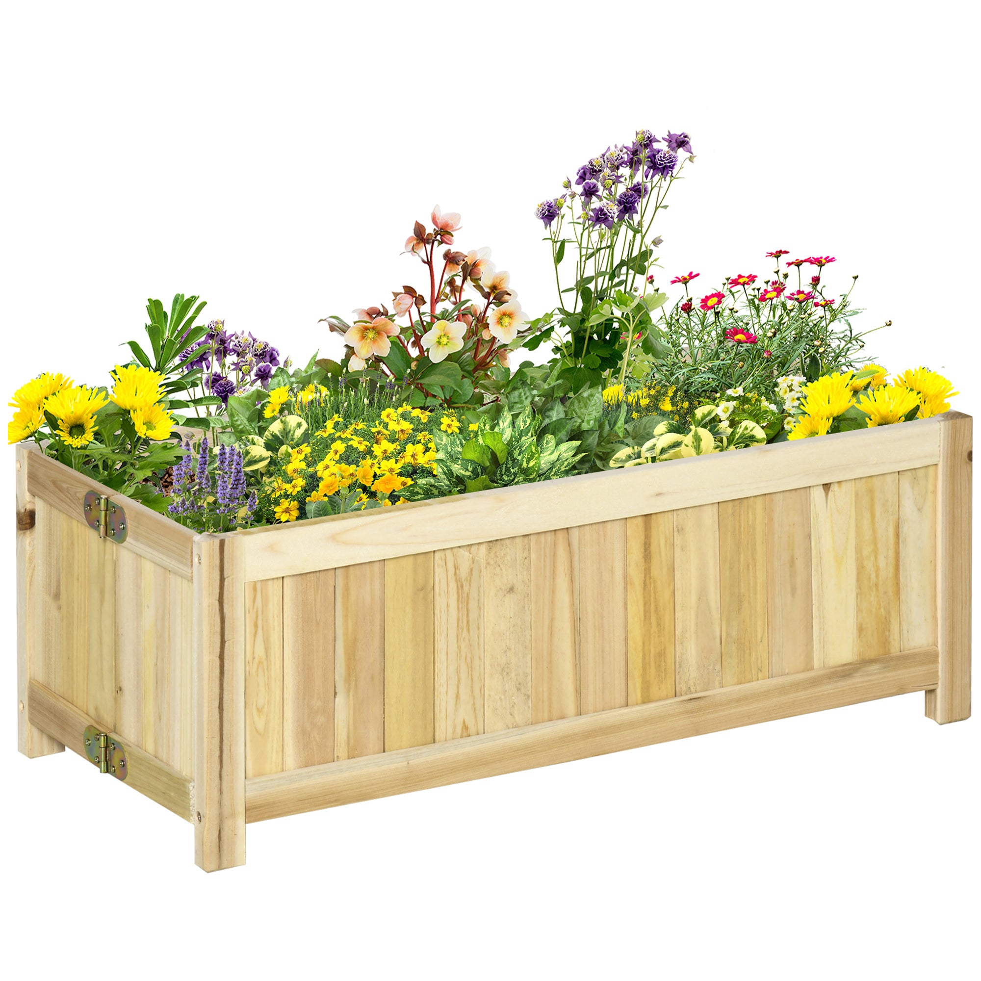 Składany Pedestal Donica kwiat Doniczka dim. 70L x 30W x 25H cm Ciało Wygląd Laths Fir Drewno Pre-oiled