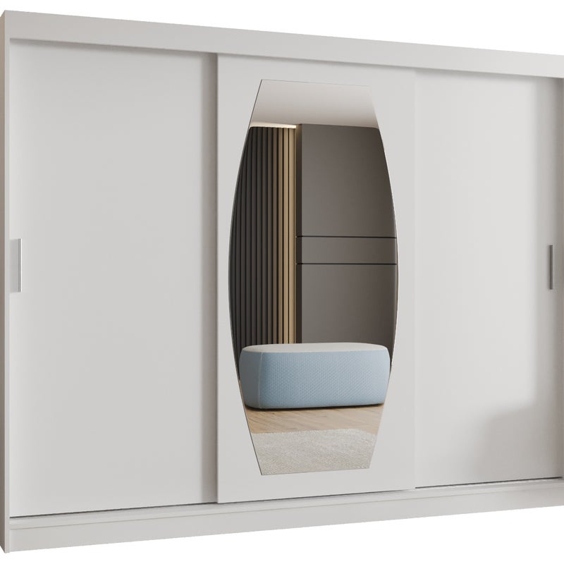 Szafa przesuwna garderoba ROSSA 250 x 62 x 200 cm Biały