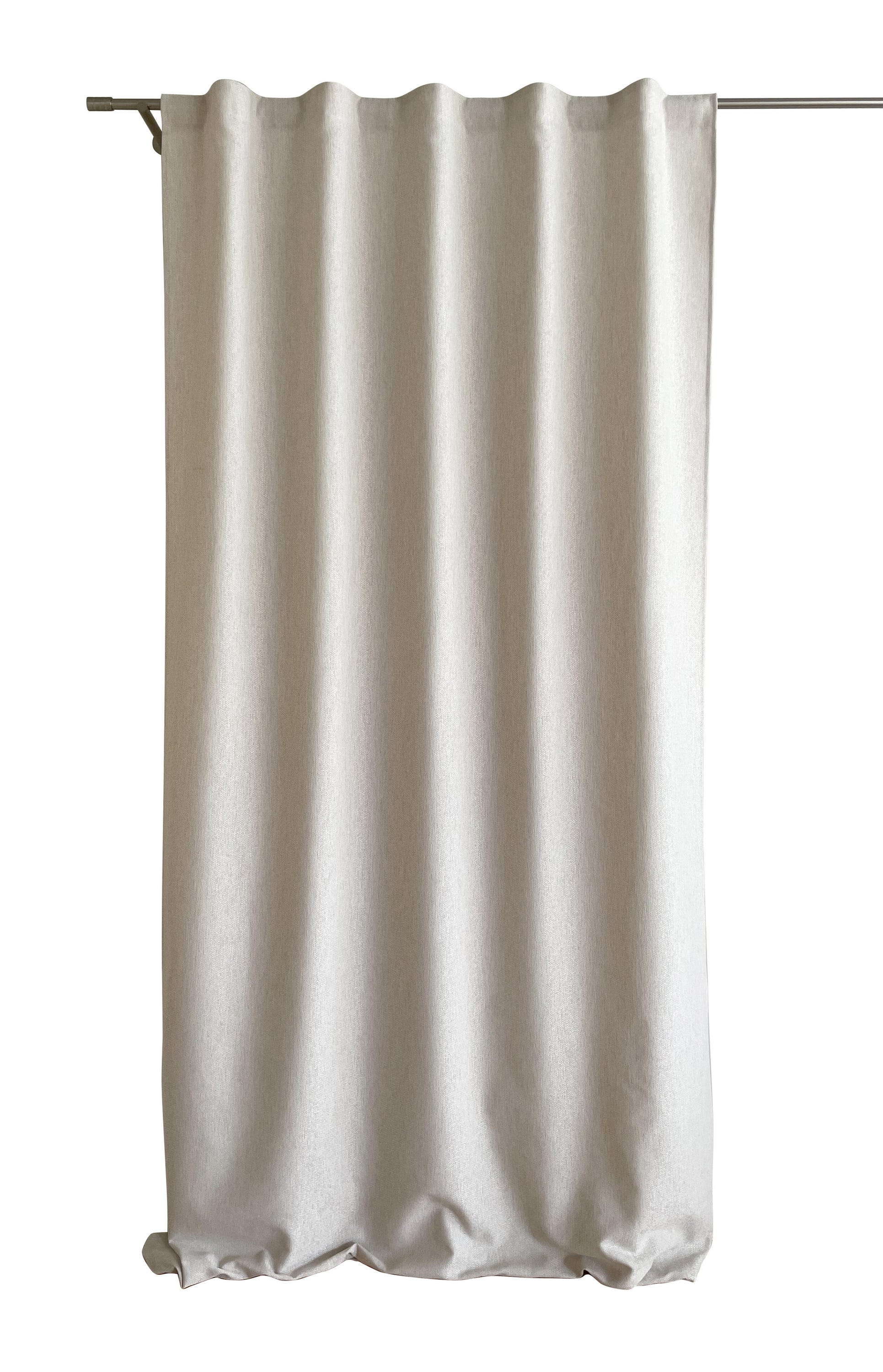 Zasłona z przelotkami Velia 30 gładki beżowy 200x270cm