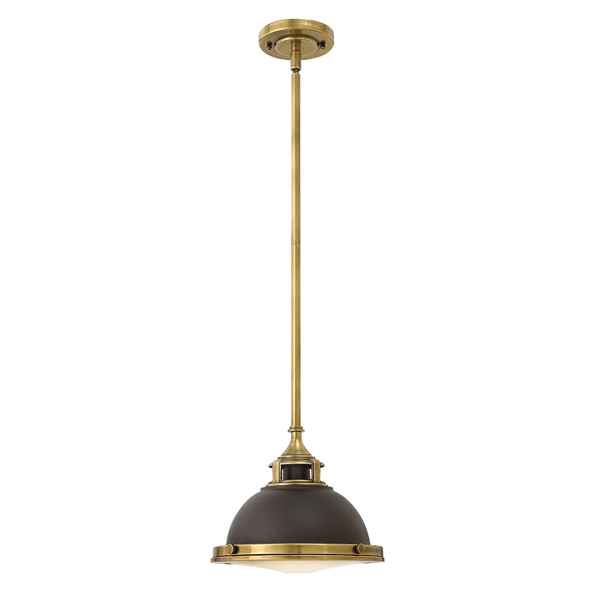 Suspension Amelia, bronze buckeye et verre, 29 cm