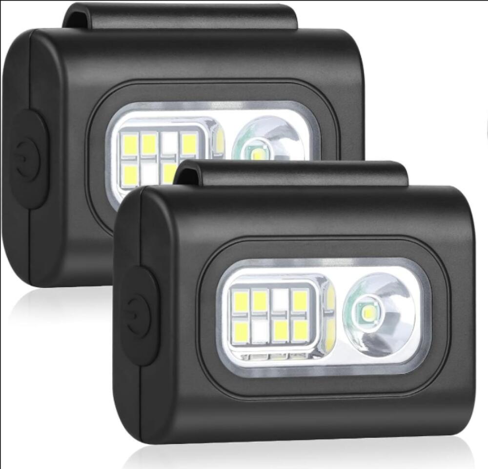 Lampki do biegania z klipsem, 2 szt. lampek LED z klipsem, ładowalne, bezpieczne lampy LED do biegania nocą, jazdy na rowerze na świeżym powietrzu,