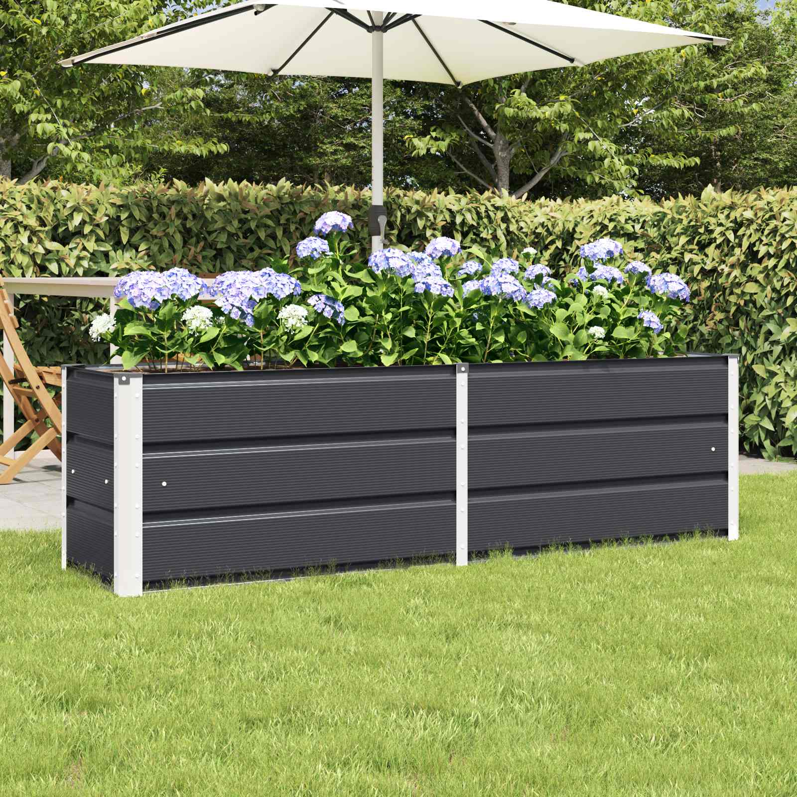 Donica Antracyt 160 x 40 x 45 cm Stal vidaXL