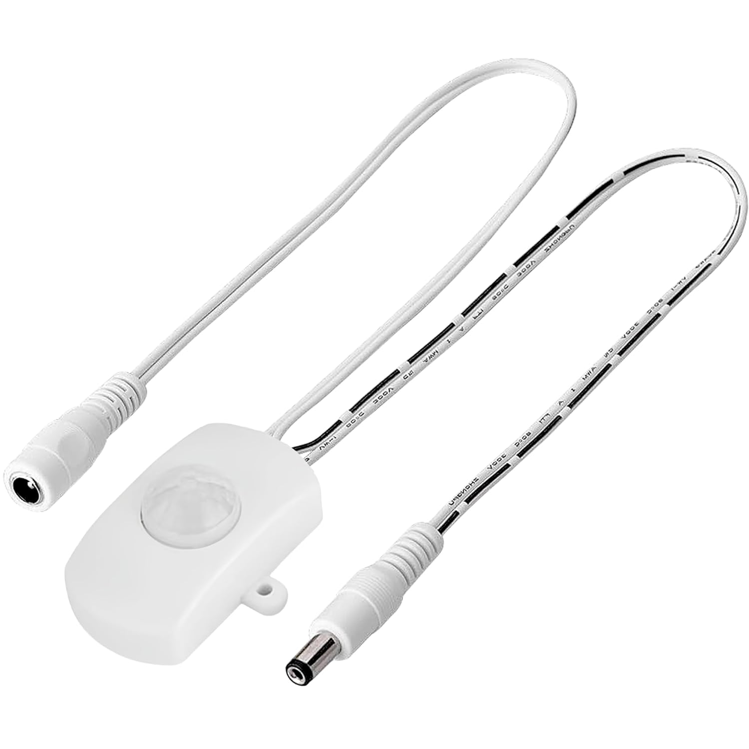 Zestaw 2 czujników ruchu PIR, czujnik obecności DC 5 V ~ 24 V 3 A z kablem łączącym DC do oświetlenia LED DIY (z czujnikiem światła)