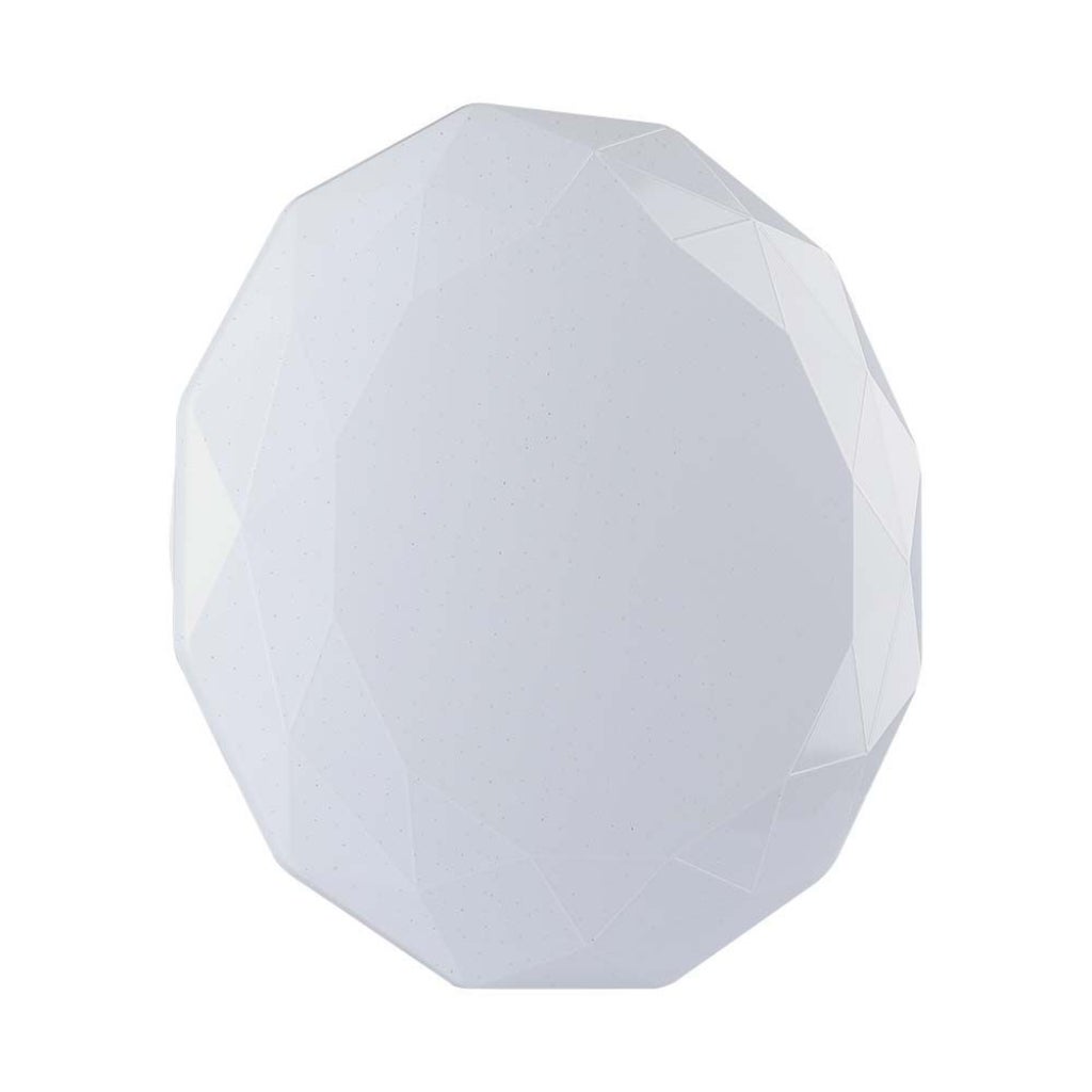 Okrągła lampa sufitowa LED 40 W z pilotem zdalnego sterowania, 3 w 1, zmieniająca kolor, diamentowa, średnica: 388 mm, wysokość: 75 mm, ściemnialna
