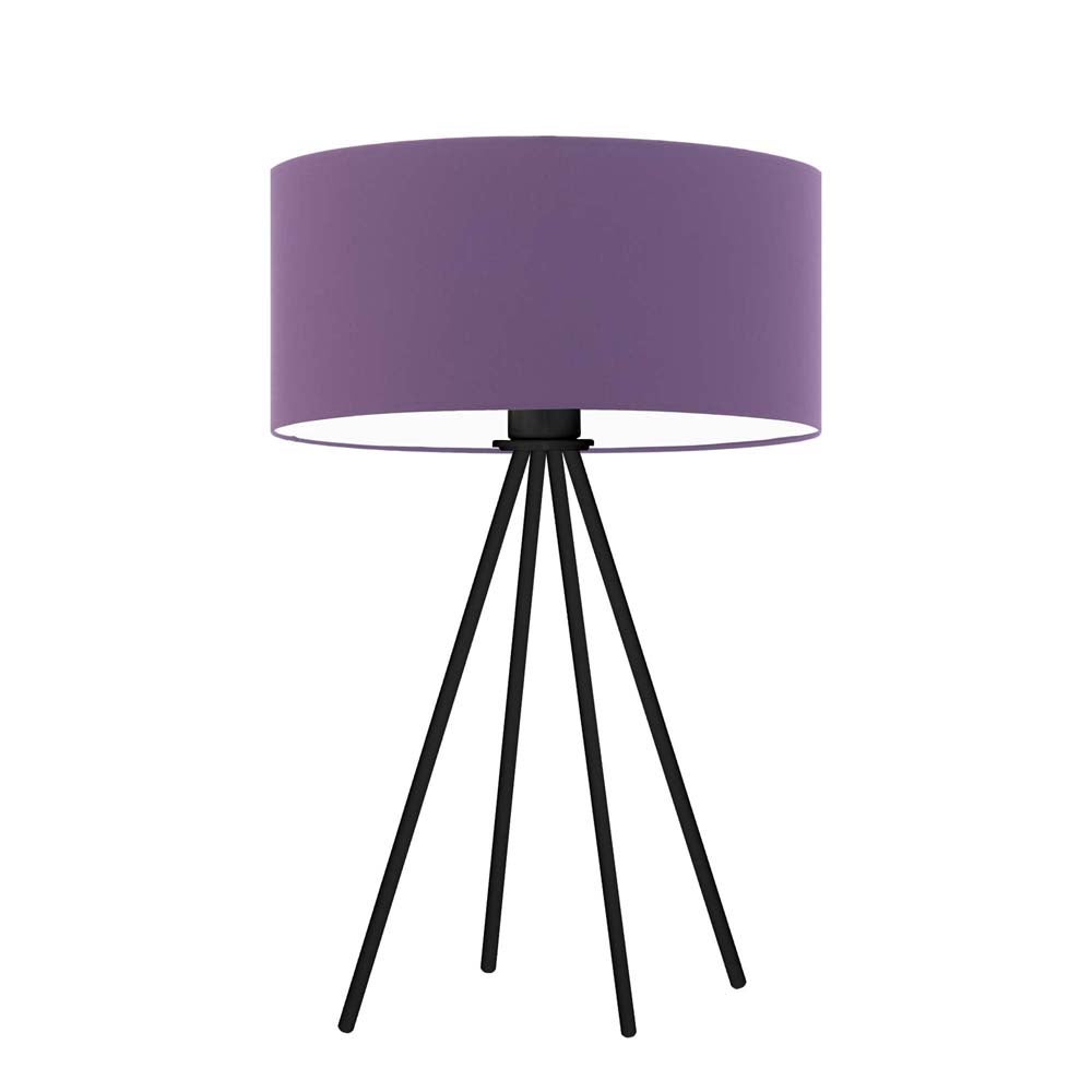 Lampka nocna na biurko lampa biurkowa LED z abażurem walec 30cm SOLARIS