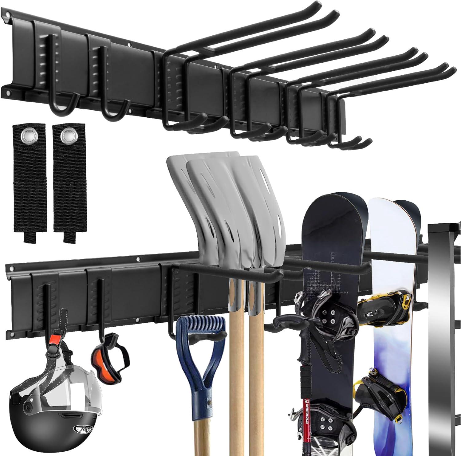 Garage Tool Manager, wieszak ścienny na narzędzia ogrodowe z 6 haczykami