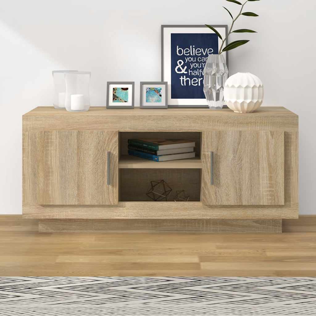 Szafka pod TV, dąb sonoma, 102x35x45 cm materiał drewnopochodny vidaXL