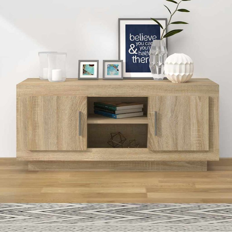 Szafka pod TV, dąb sonoma, 102x35x45 cm materiał drewnopochodny vidaXL