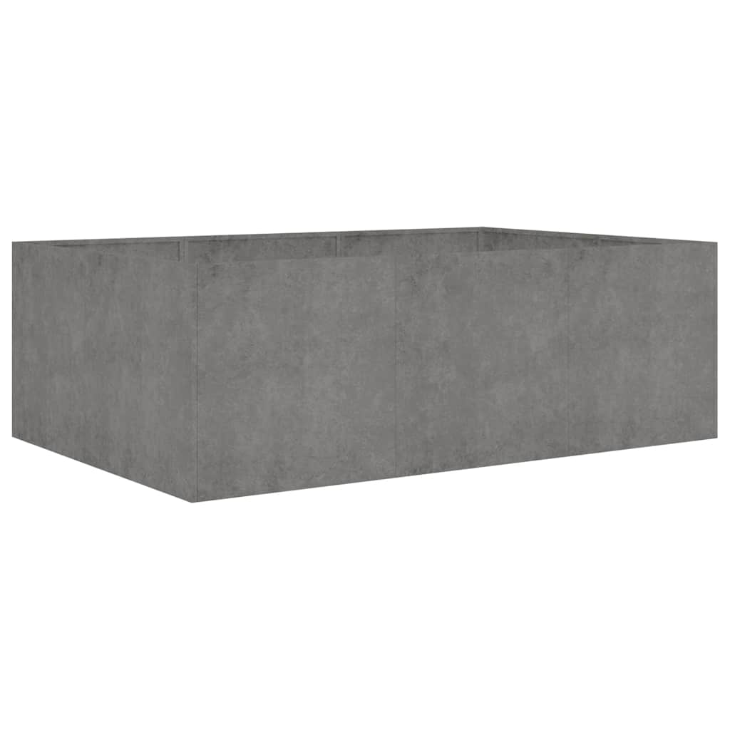 Podwyższona donica, 120x80x40 cm, stal kortenowska