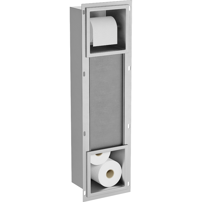 Mexen X-Wall-BP uchwyt na papier toaletowy z magazynkiem, inox - 1914