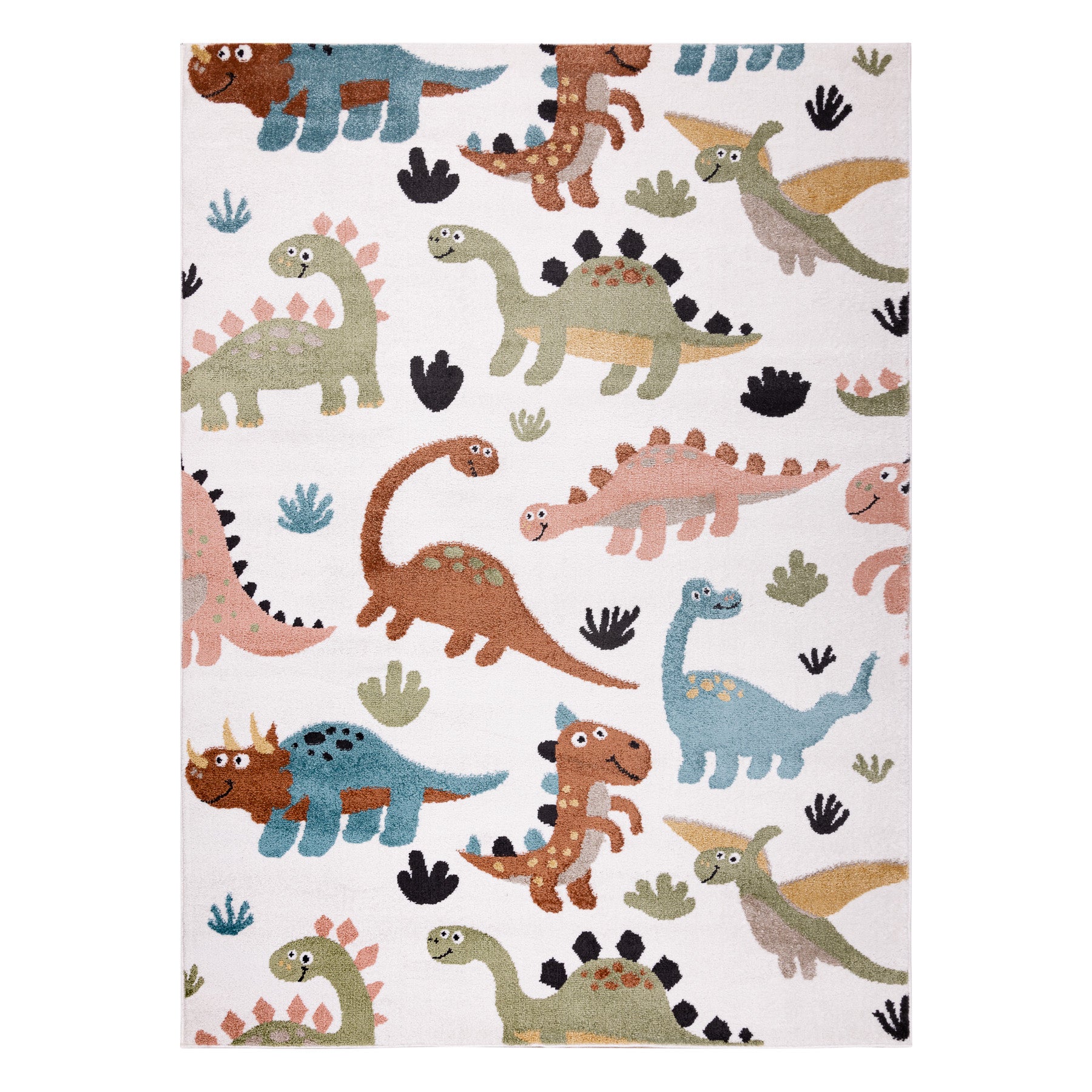 Dywan FUN Dino dla dzieci, dinozaury krem 140x190 cm
