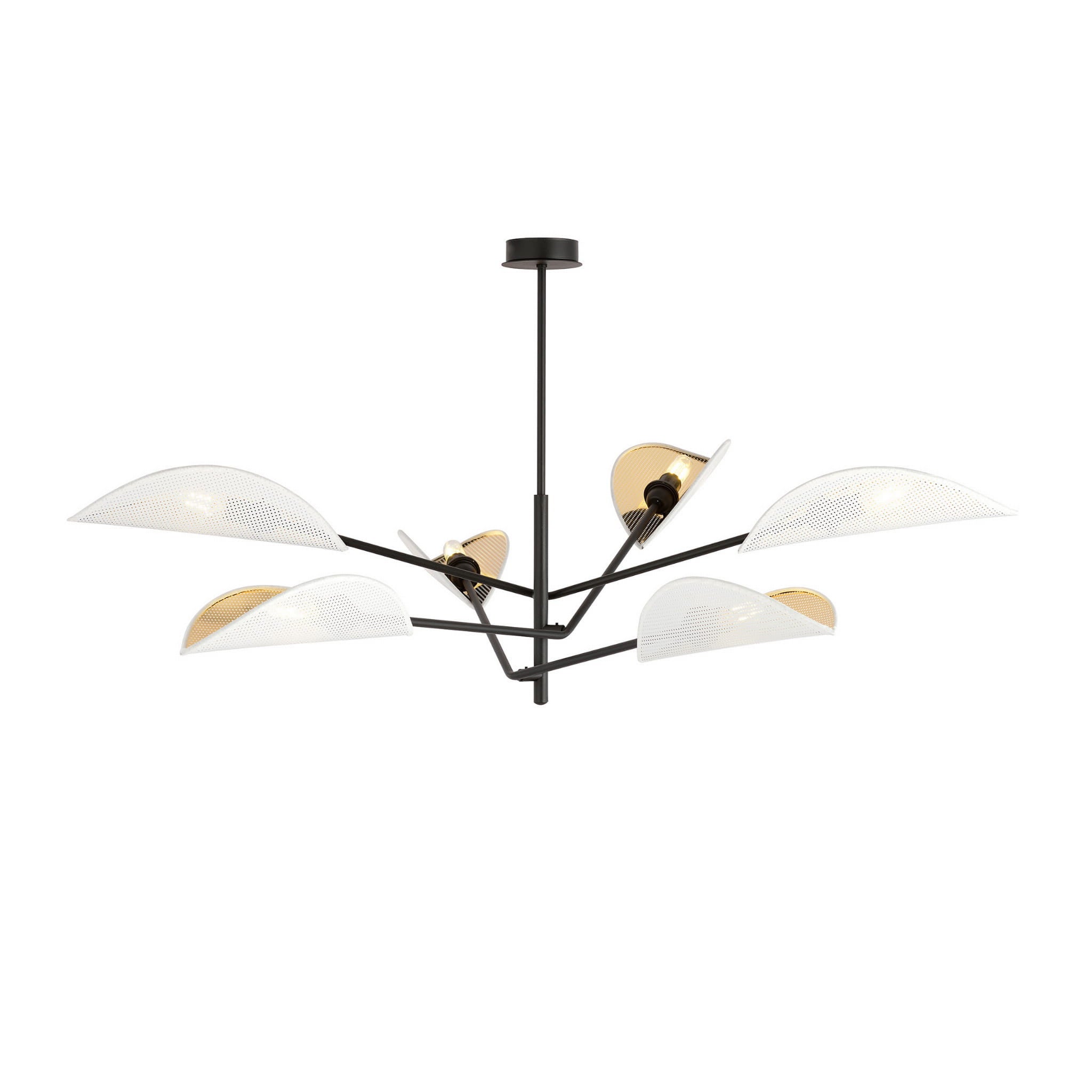 Żyrandol Emibig 6xE14 40W VENE 6 WHITE/GOLD 1159/6