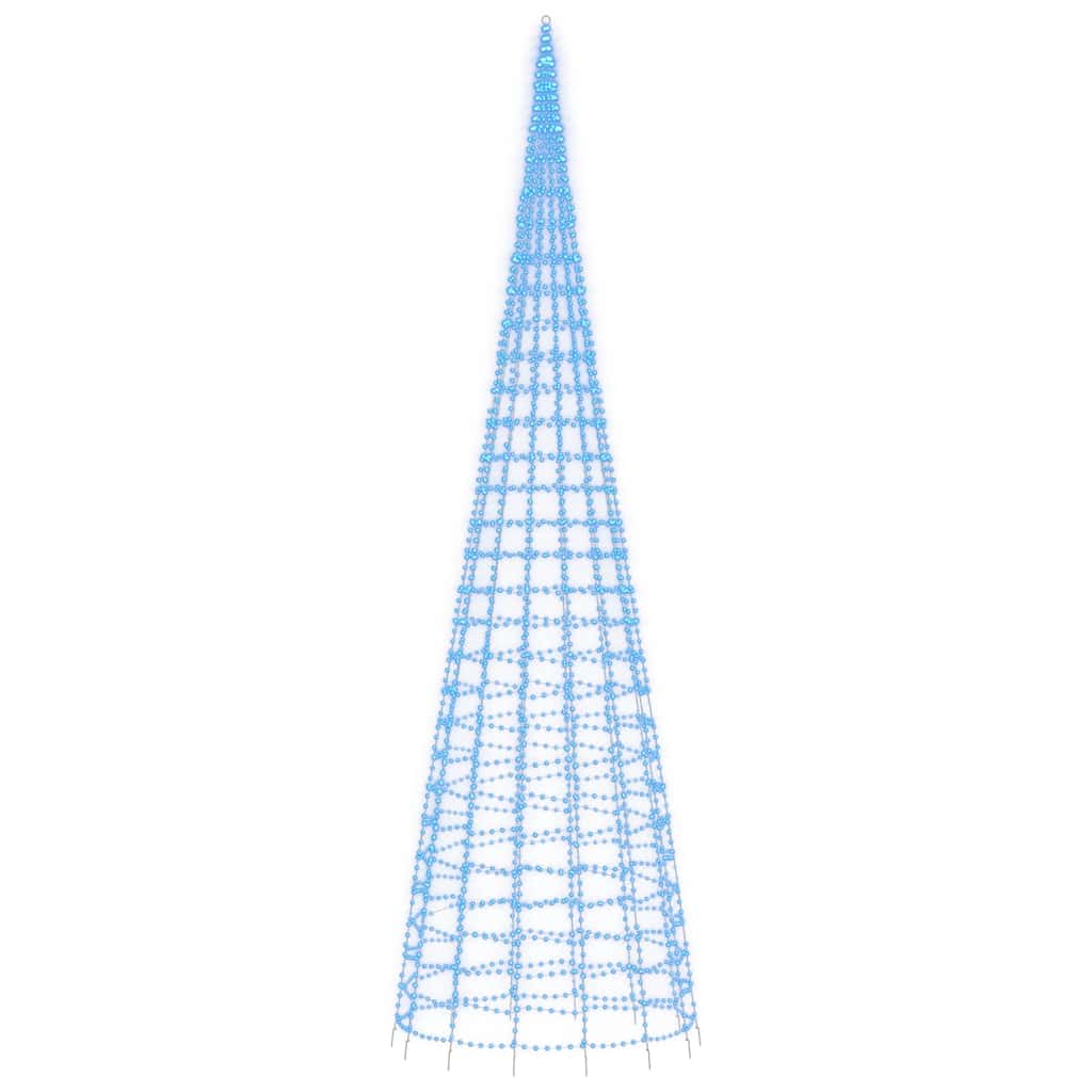 Choinka LED Zewnętrzna Niebieska 800 cm z 8 Efektami Świetlnymi