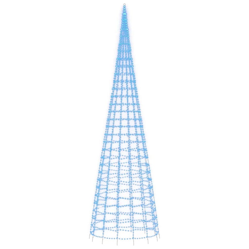Choinka LED Zewnętrzna Niebieska 800 cm z 8 Efektami Świetlnymi