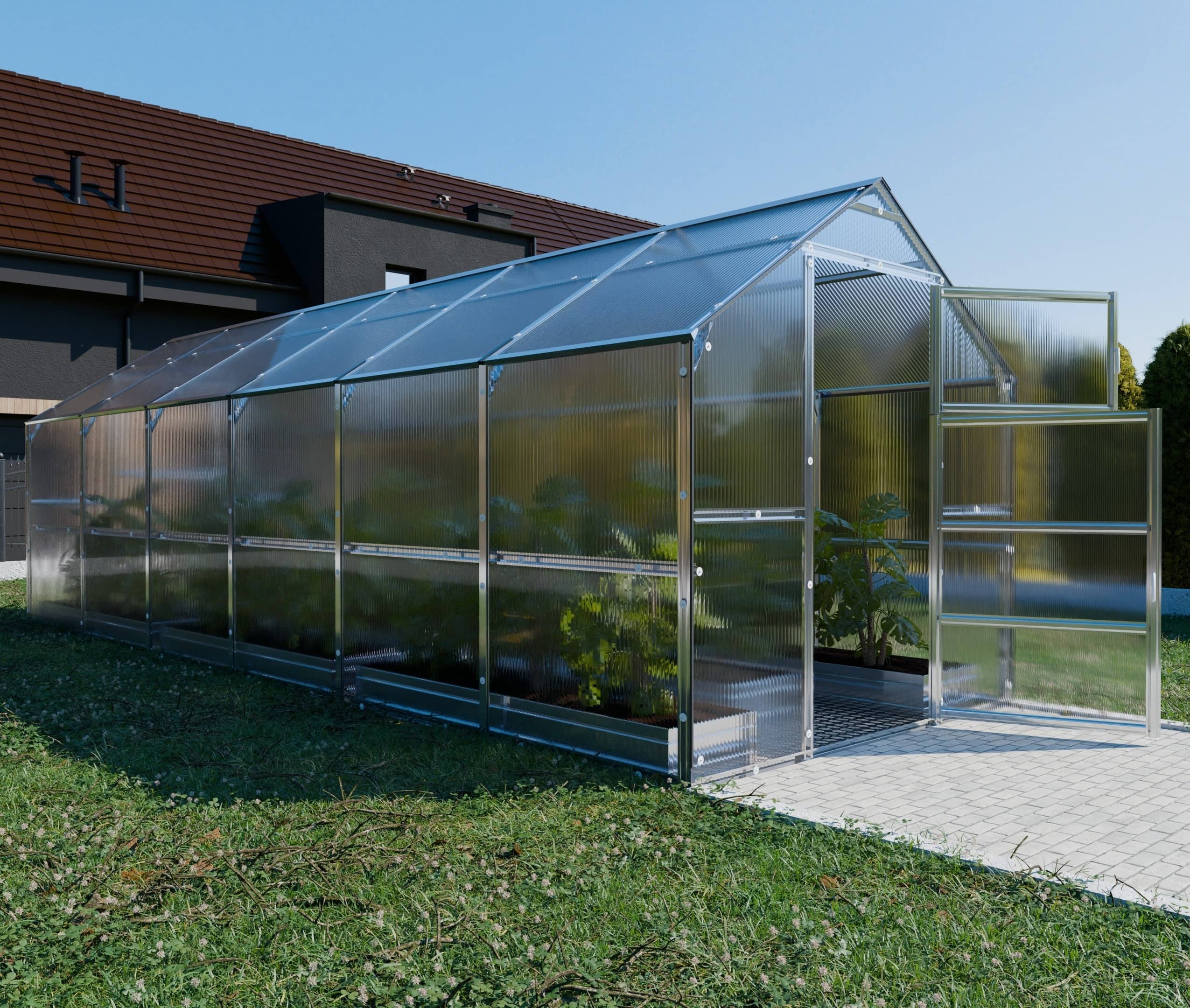Szklarnia KLASIKA BERNARD 2,35 x 6 m (14,1 m²), 4 mm z powłoką z poliwęglanu 1szt.
