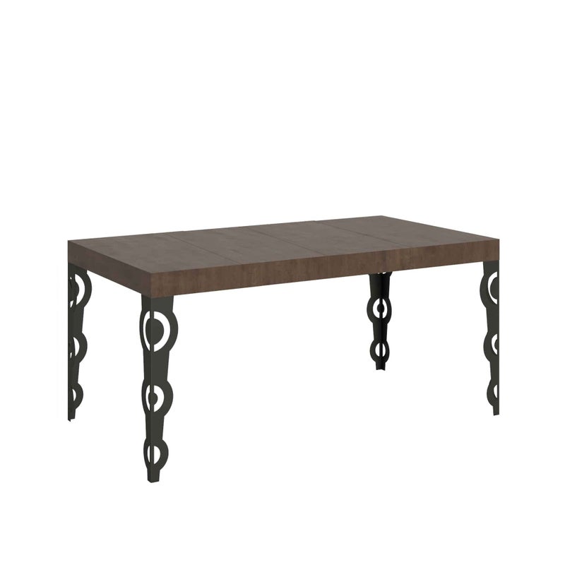 Stół rozkładany Karamay Premium Walnut 90x130/234 cm, rama w kolorze antracytowym