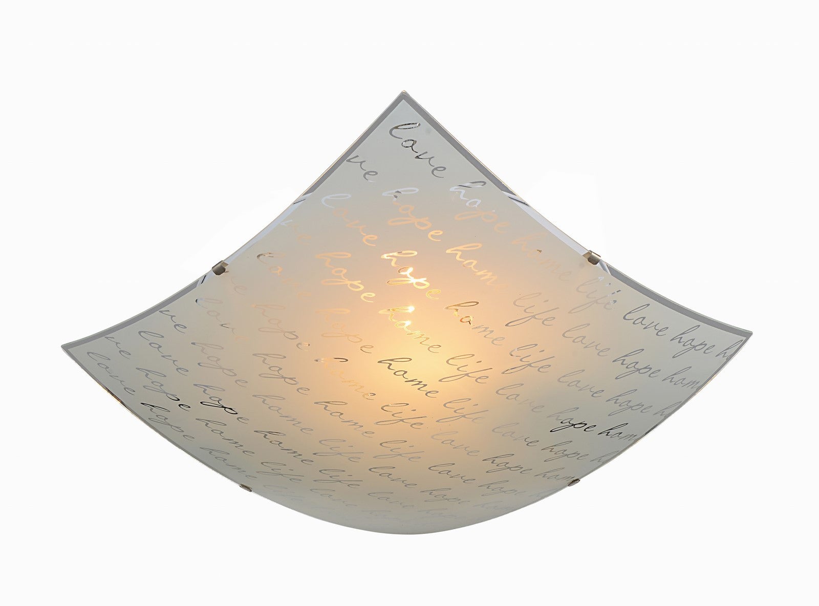Plafon Signa kwadratowy biały 2xE27x40W wym: 9,5 x 40 cm IP20 szkło Trio