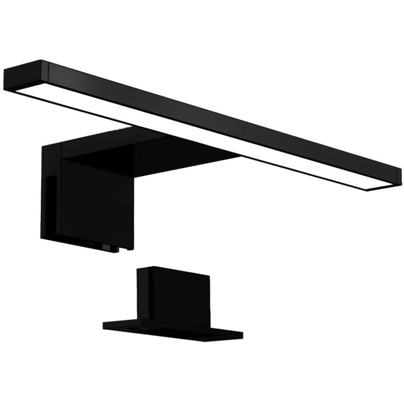 Oświetlenie lustra LED, oświetlenie szafki, neutralne białe światło 4000K, 5W, szerokość 300mm (czarne)