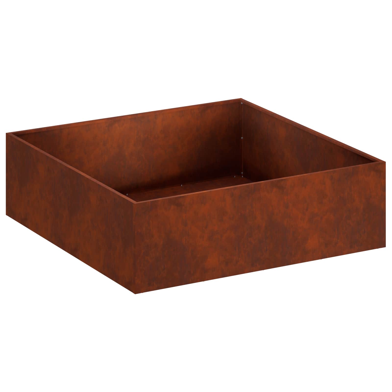 Donica Ogrodowa Corten 100x100x30 cm Rdzawa na Taras na Balkon na Kwiaty