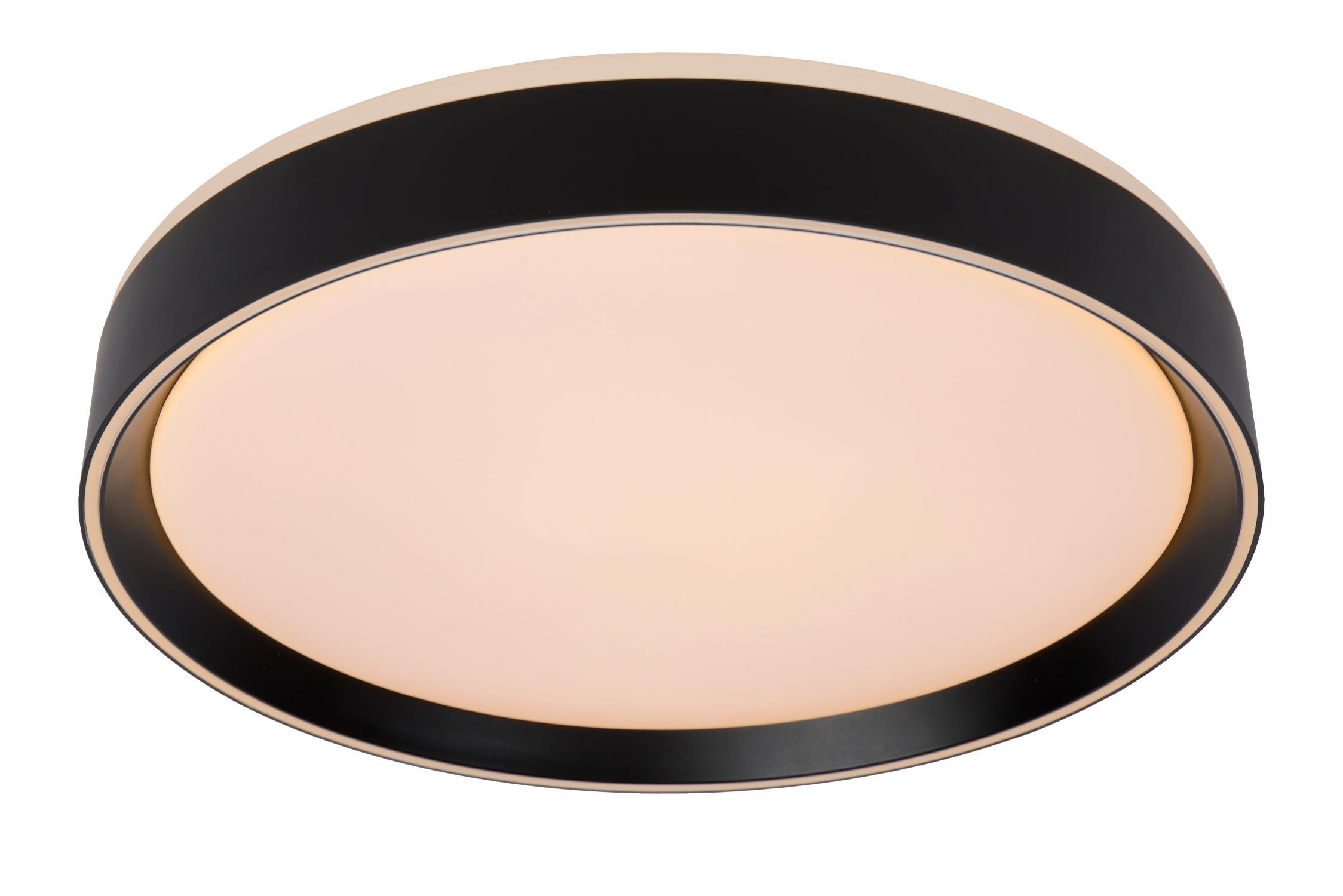 Plafon okrągły NURIA LED 24W Ciepła biel 1920lm czarno-biały wym:7,5x40x40cm IP20 Lucide