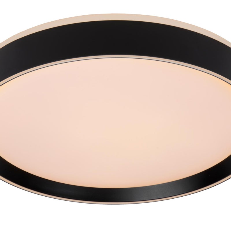 Plafon okrągły NURIA LED 24W Ciepła biel 1920lm czarno-biały wym:7,5x40x40cm IP20 Lucide