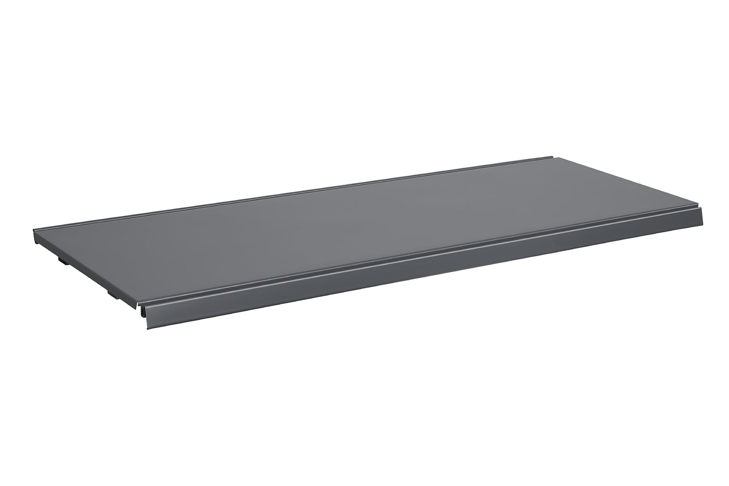 Półka do regału sklepowego metalowa 37x100cm ciemny szary mat KTD