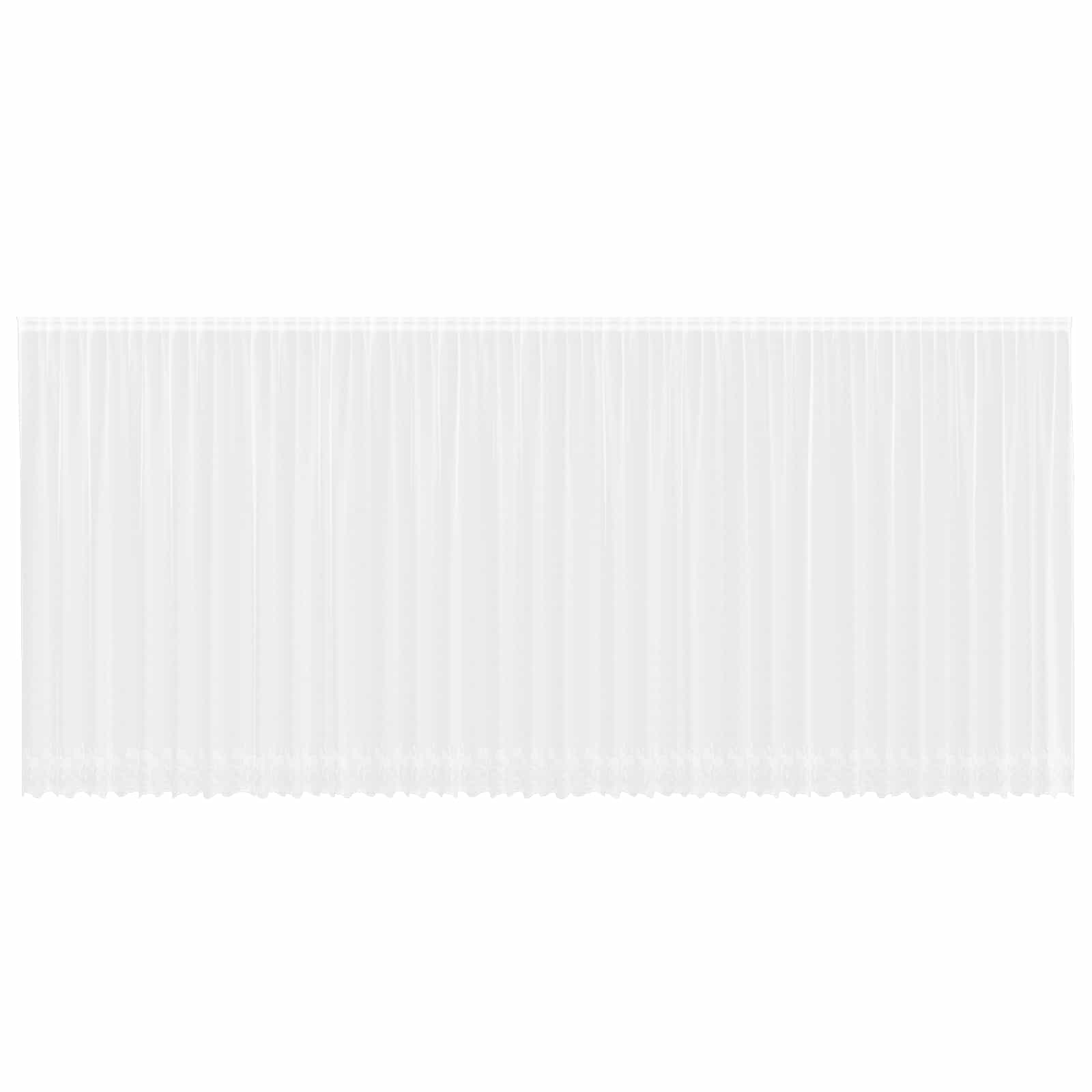 Firana Koronkowa Przezroczysta 245x900 cm Biała w Tulipany do Salonu