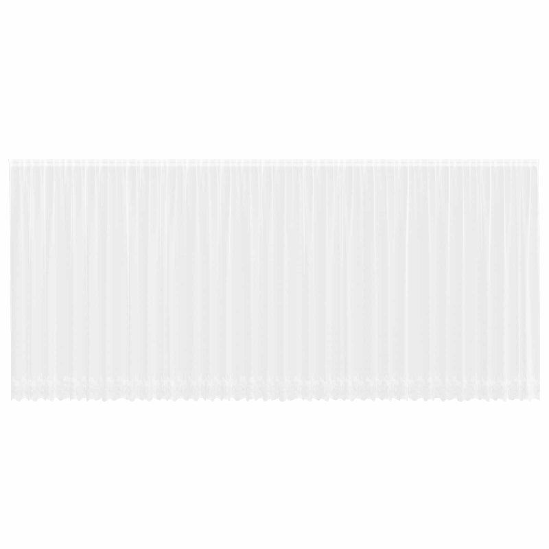 Firana Koronkowa Przezroczysta 245x900 cm Biała w Tulipany do Salonu