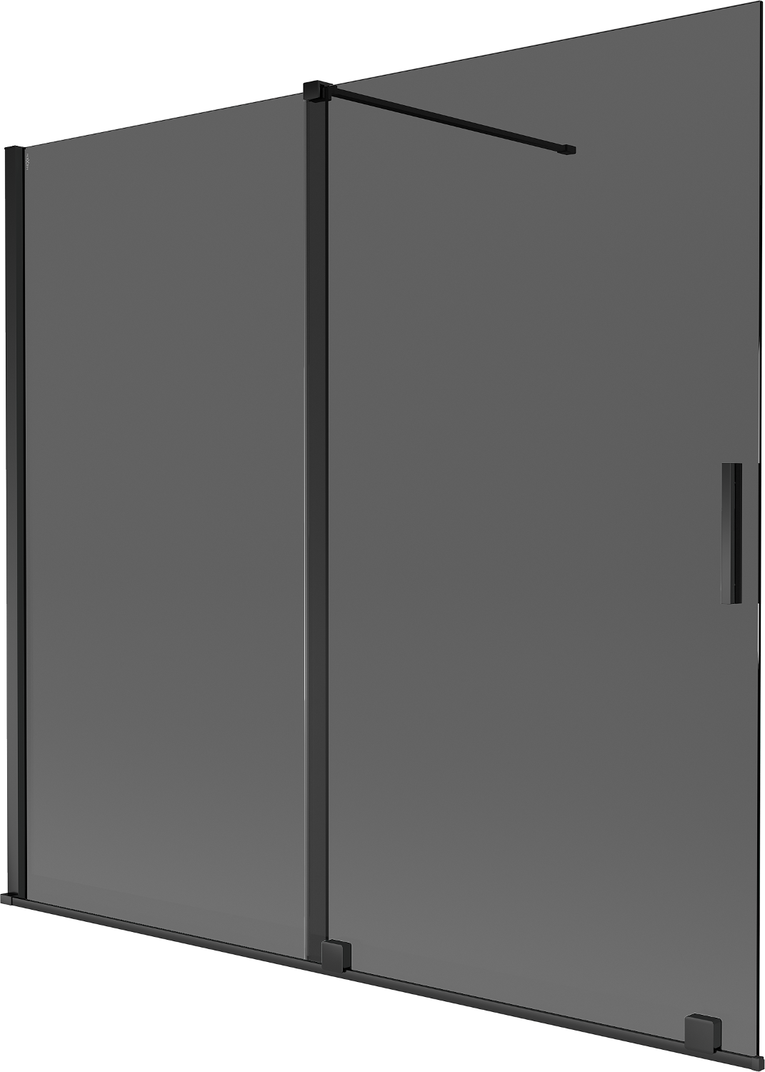 Mexen Velar parawan nawannowy 2-skrzydłowy rozsuwany 170 x 150 cm, grafit, czarny - 896-170-000-41-70